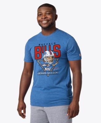 Men's and Women's Josh Allen Royal Buffalo Bills Caricature Player Graphic Tri-Blend T-Shirt