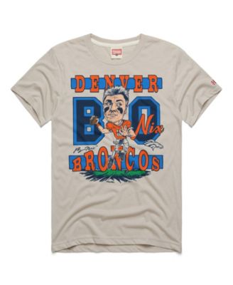 Men's and Women's Bo Nix Stone Denver Broncos Caricature Player Graphic Tri-Blend T-Shirt