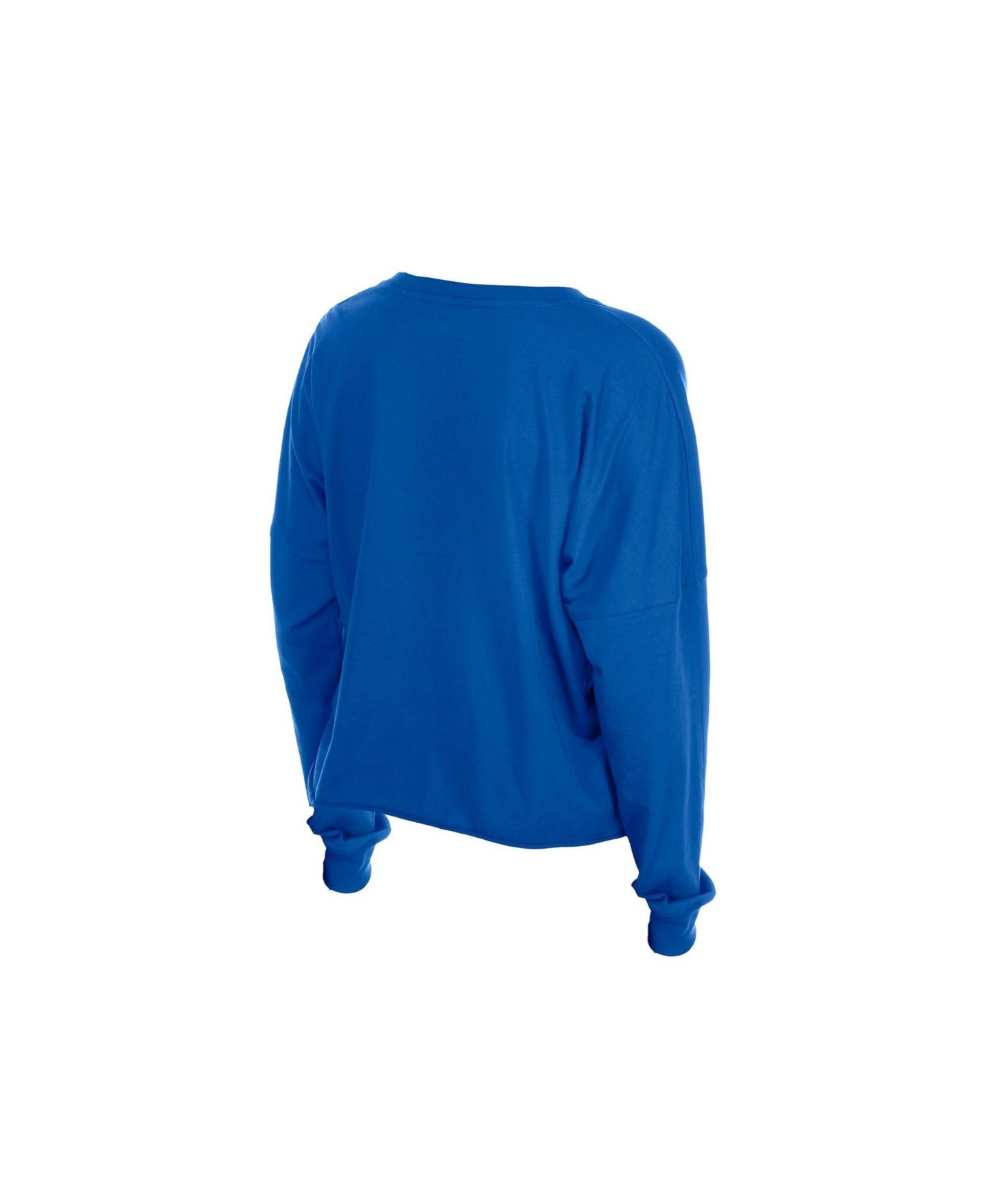Женская футболка New Era Royal Denver Broncos Cropped Oversized Long-Sleeve — фото 4
