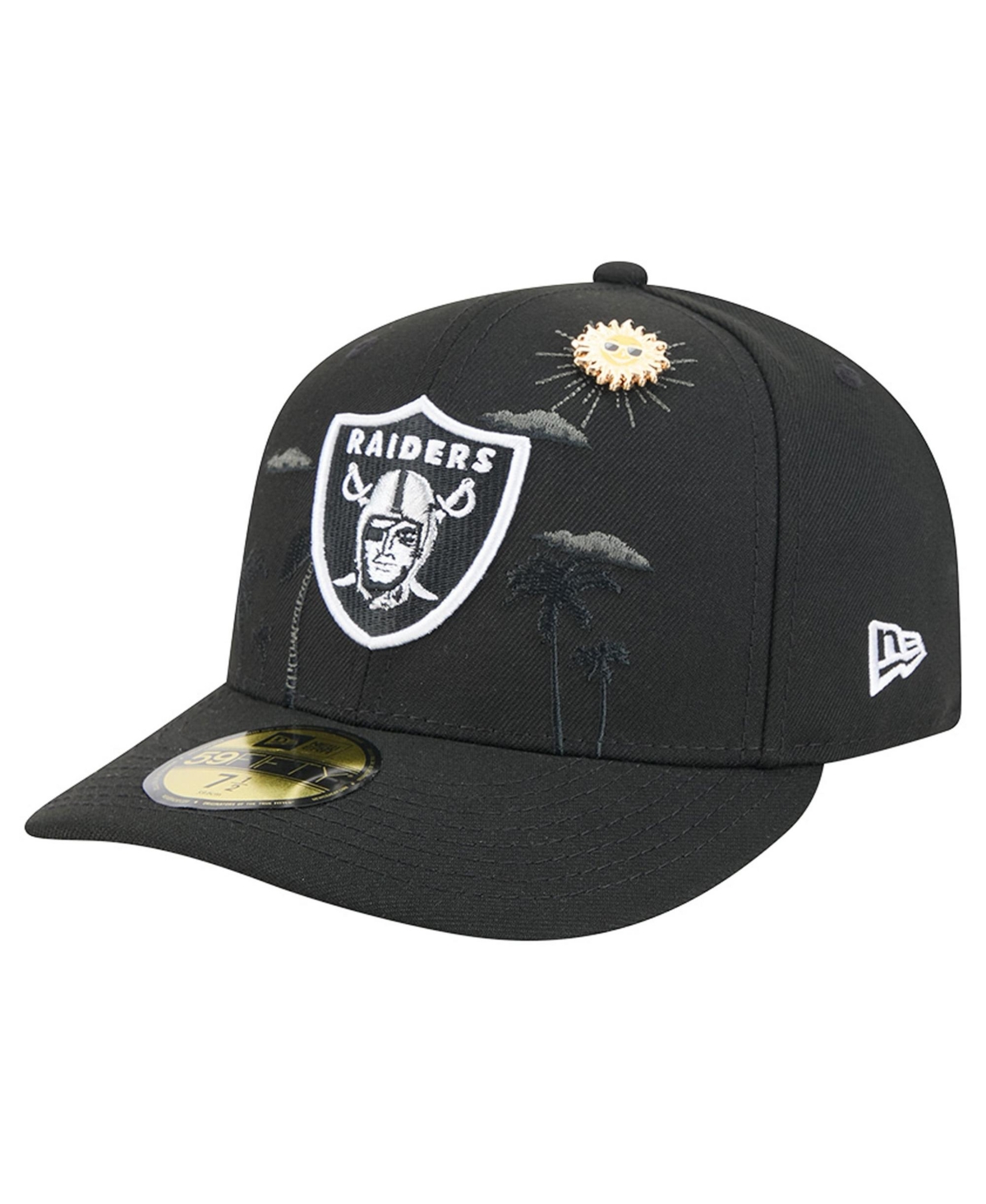 New Era Men's Black Las Vegas Raiders City Pin 59FIFTY Fitted Hat - Black