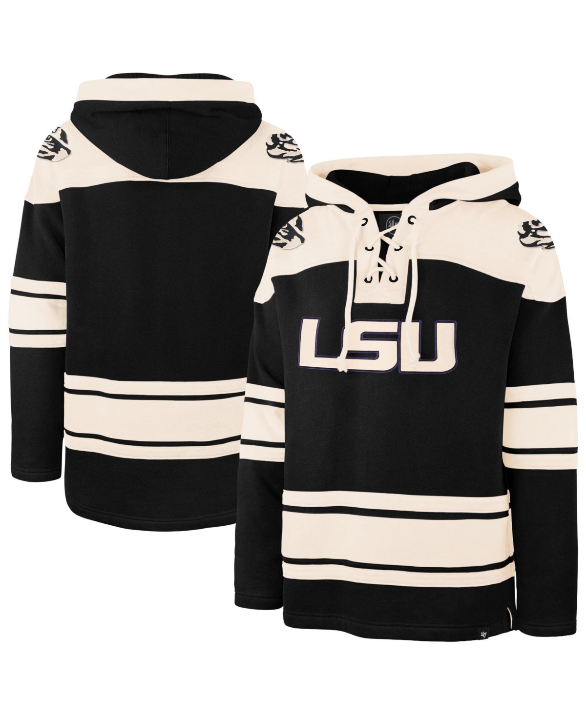 '47 Brand Men's Black Lsu Tigers Superior Lacer Hoodie - Black