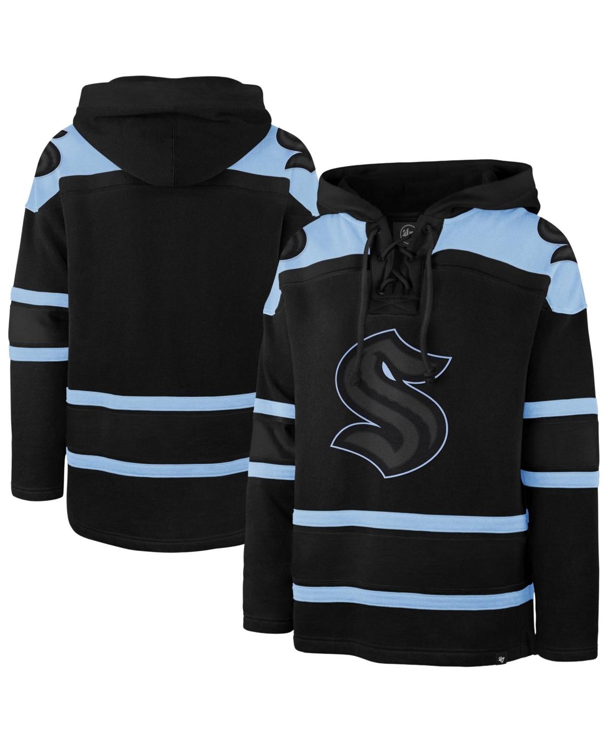 '47 Brand Men's Black Seattle Kraken Fall Color Pop Lacer Hoodie - Black