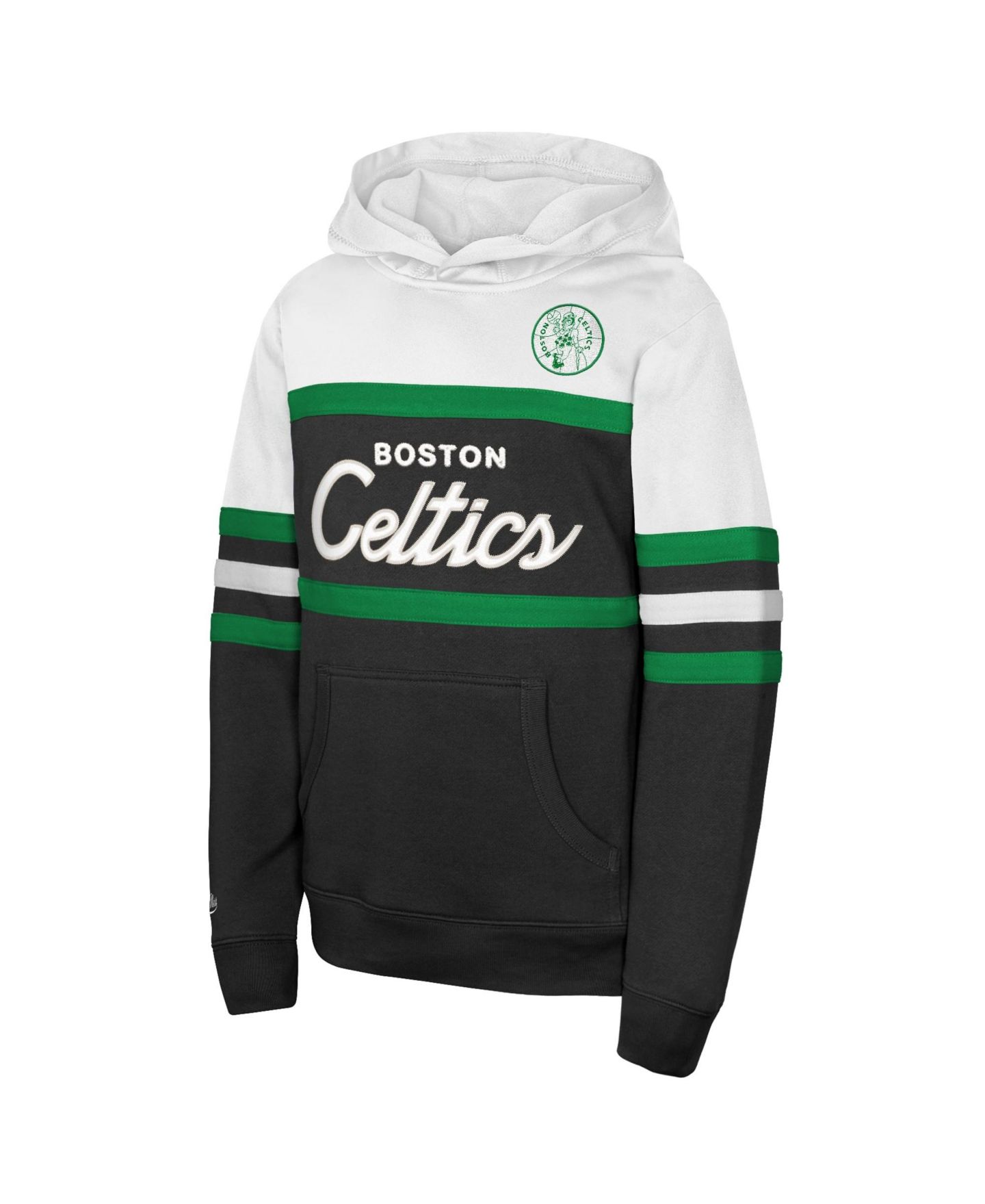 Детское худи Mitchell & Ness Black/White Boston Celtics Vintage Head Coach — фото 2