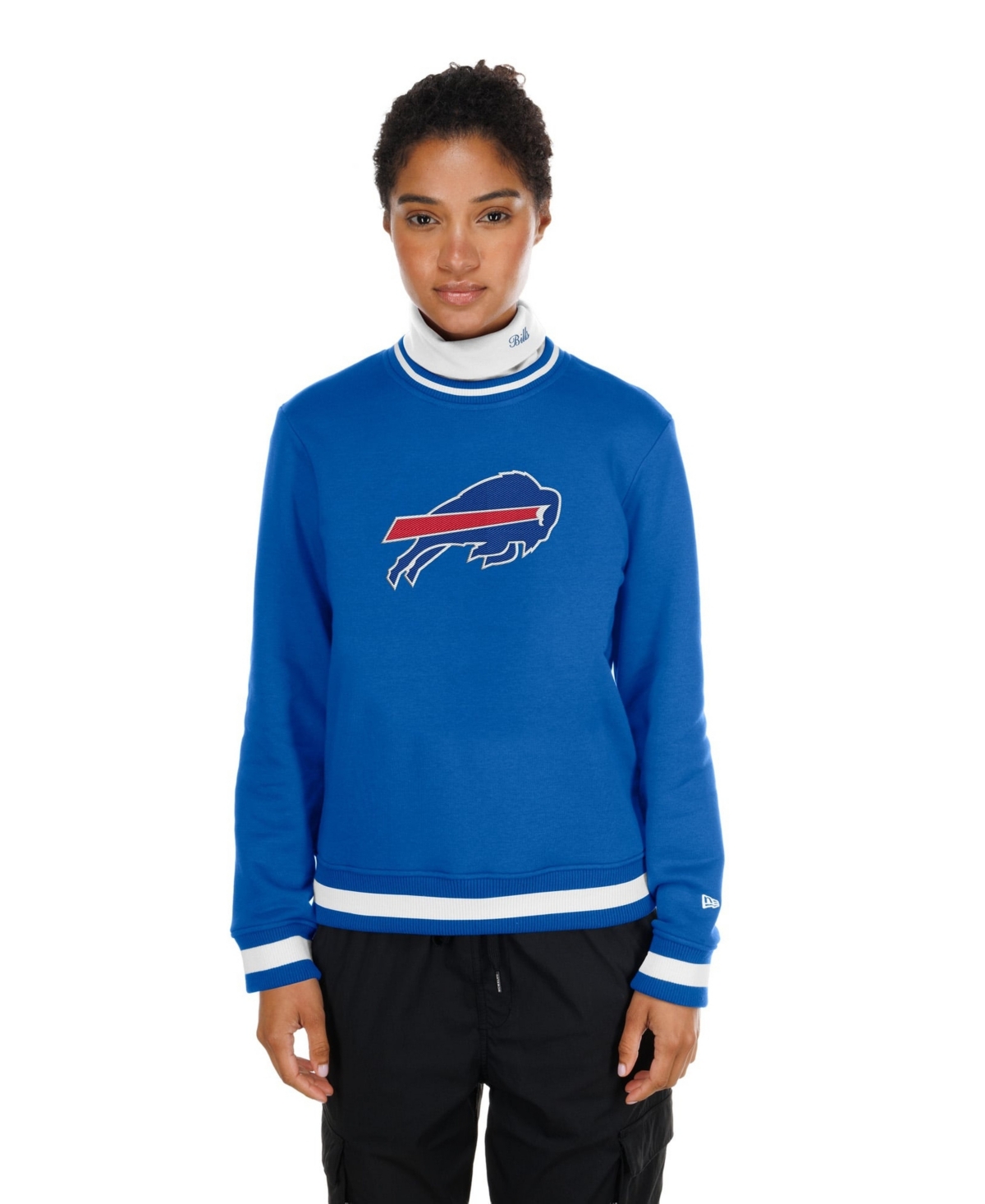 New Era Women's Blue Buffalo Bills Sport Classics Turtleneck Sweatshirt - Blue