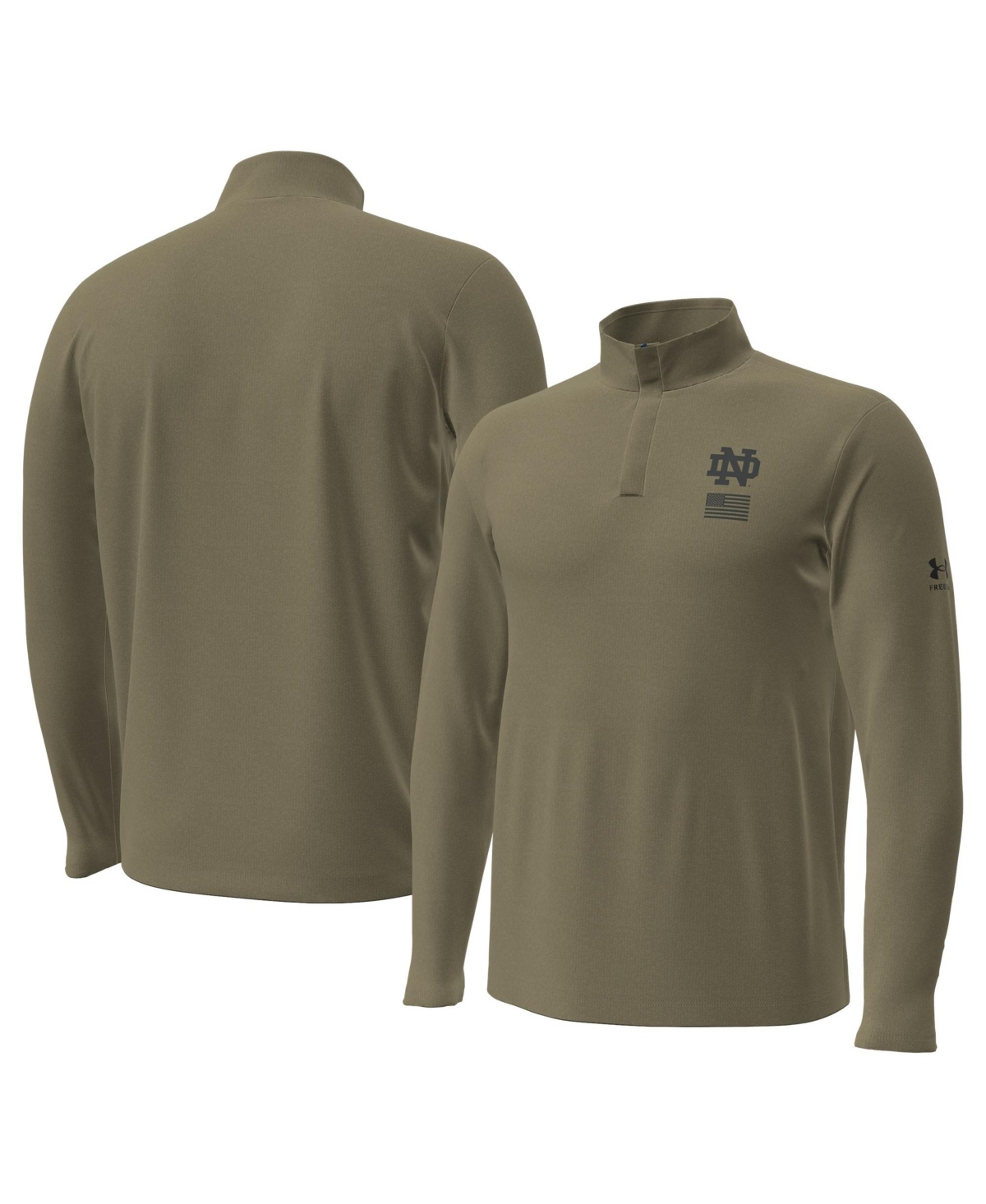 Under Armour Men's Tan Notre Dame Fighting Irish 2026 Freedom Collection Motion Quarter-Zip Pullover - Tan