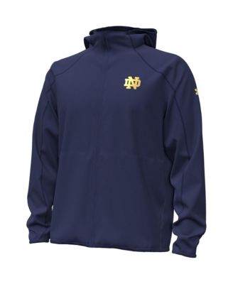 Men's Navy Notre Dame Fighting Irish 2026 Sideline Unstoppable Fleece Full-Zip Jacket