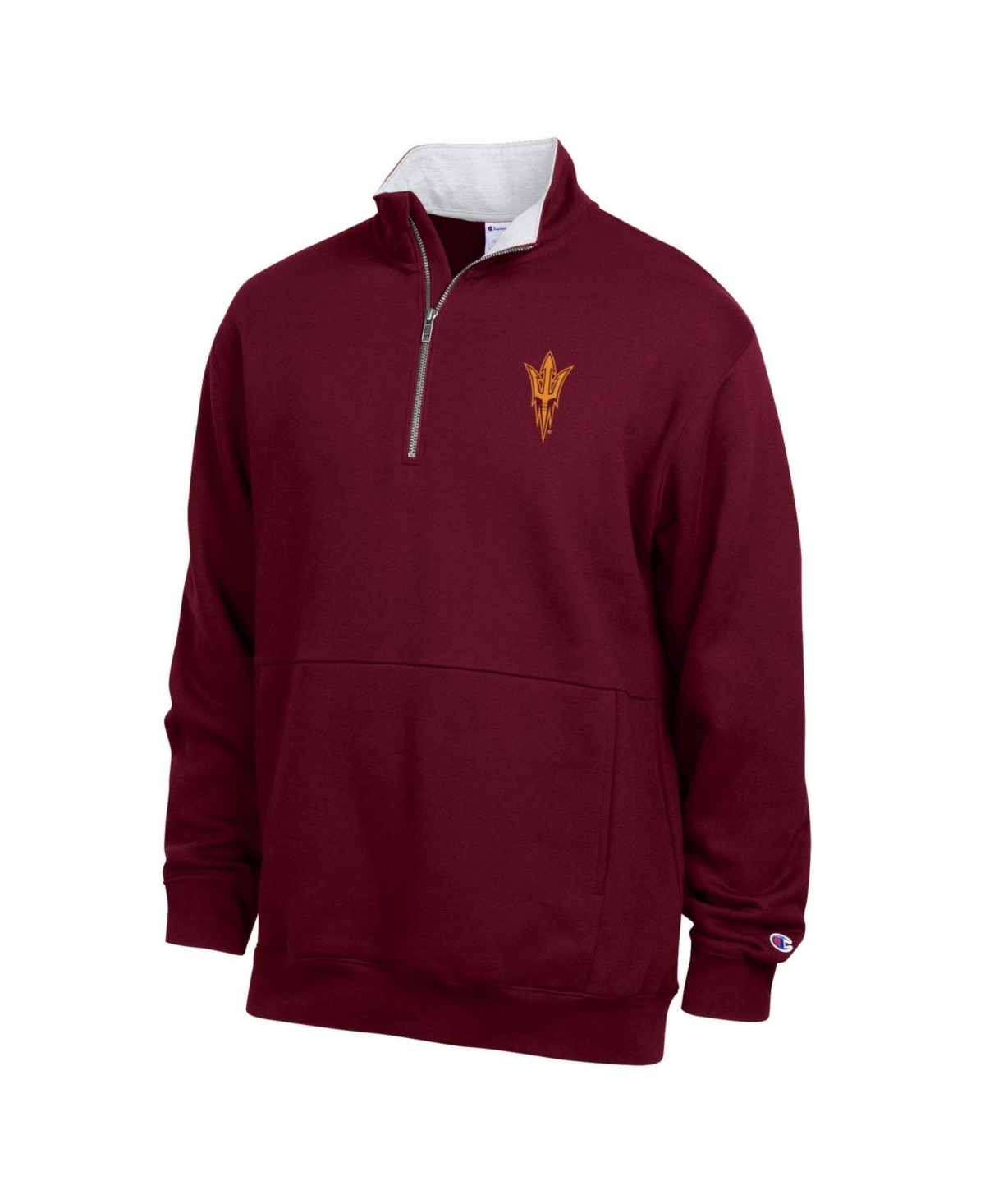 Champion Men's Maroon Arizona State Sun Devils Fleece Quarter-Zip Pullover - Maroon