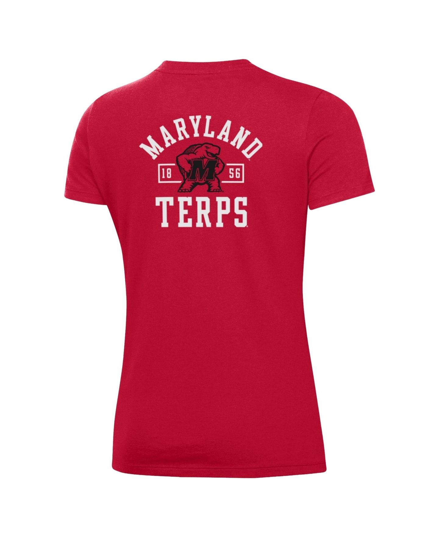 Женская футболка Under Armour Red Maryland Terrapins Performance Cotton — фото 3