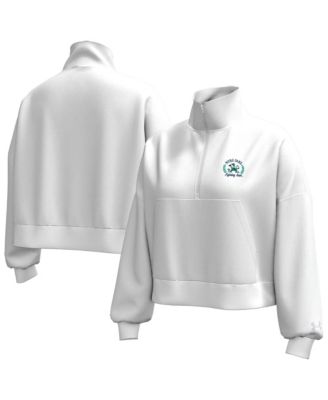 Women's White Notre Dame Fighting Irish Icon Fleece Half-Zip Jacket