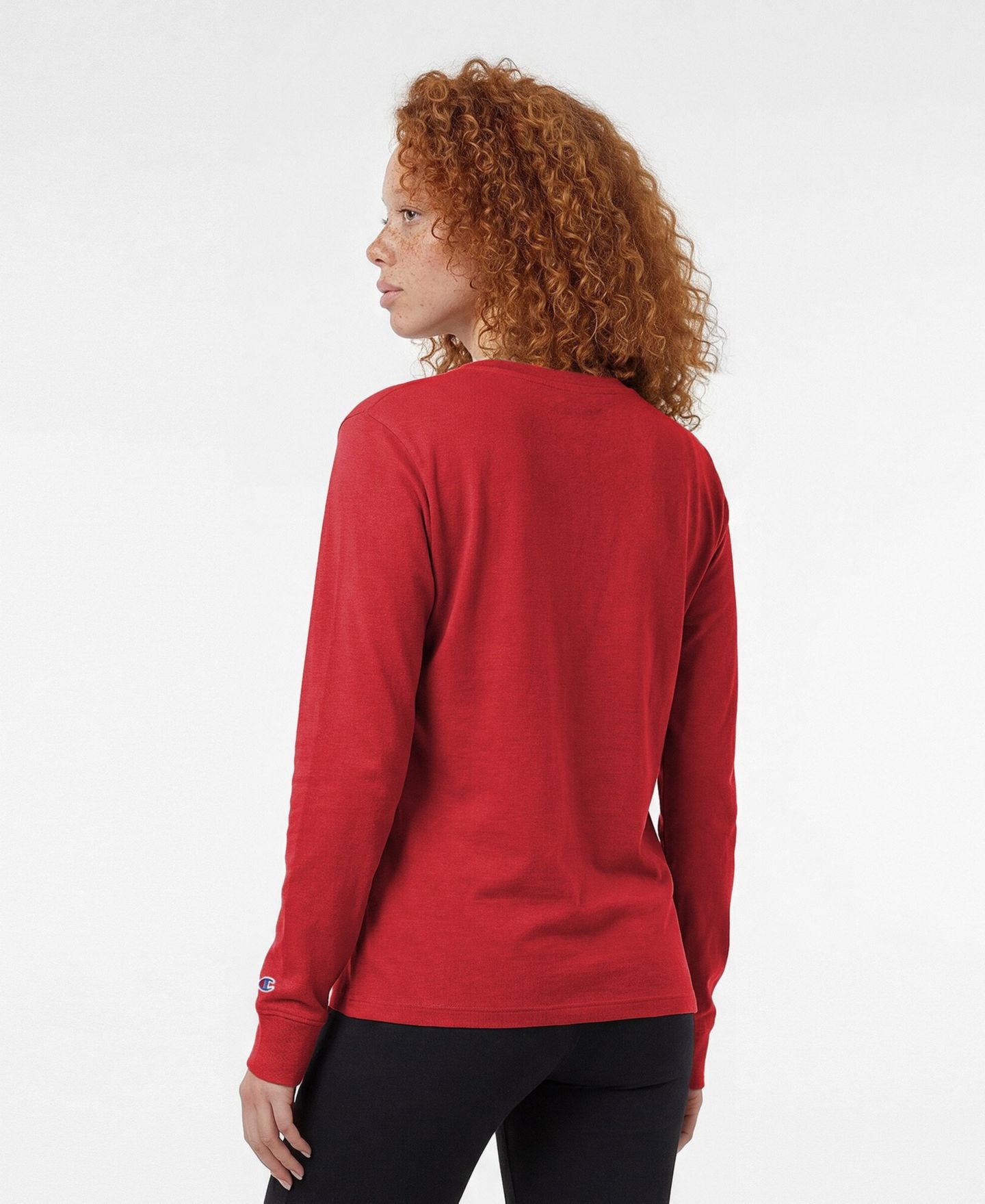 Женская футболка Champion Red Kansas City Chiefs Core Logo Long-Sleeve — фото 2