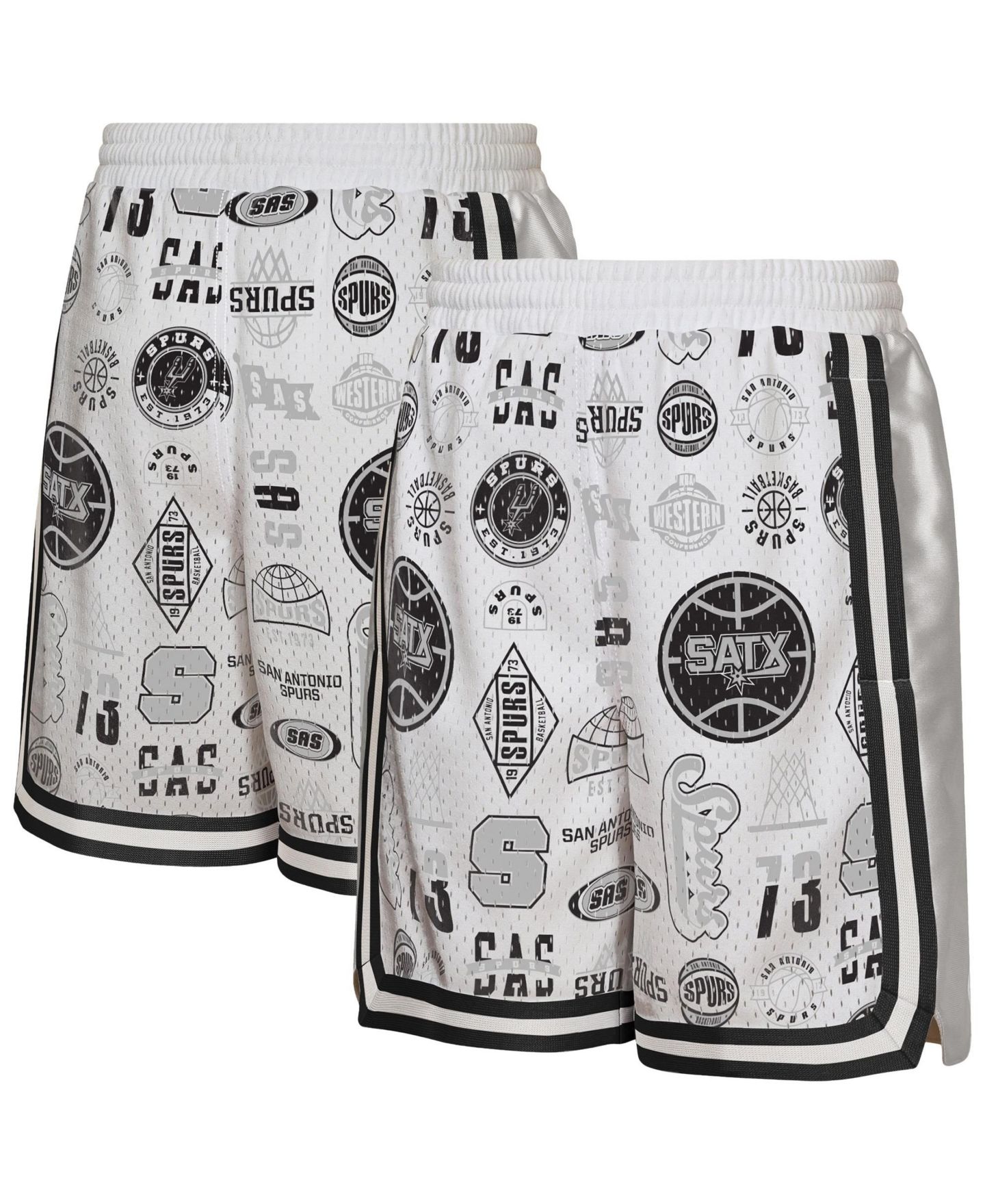 Детские шорты Outerstuff White San Antonio Spurs Ball Hog Dazzle Basketball — фото 1
