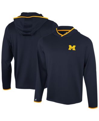 Men's Navy Michigan Wolverines Brink Color Pop Long-Sleeve Hoodie T-Shirt