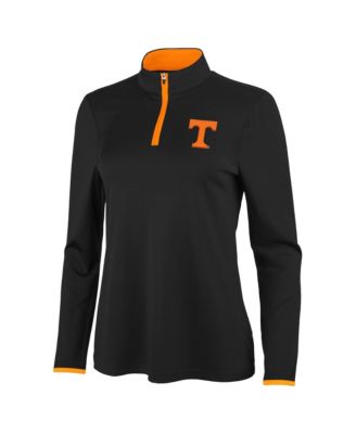 Women's Black/Tennessee Orange Tennessee Volunteers Brink Quarter-Zip Pullover