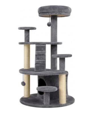 40 Inch Cat Tree with Wide Base Soft Perch and Large Condo