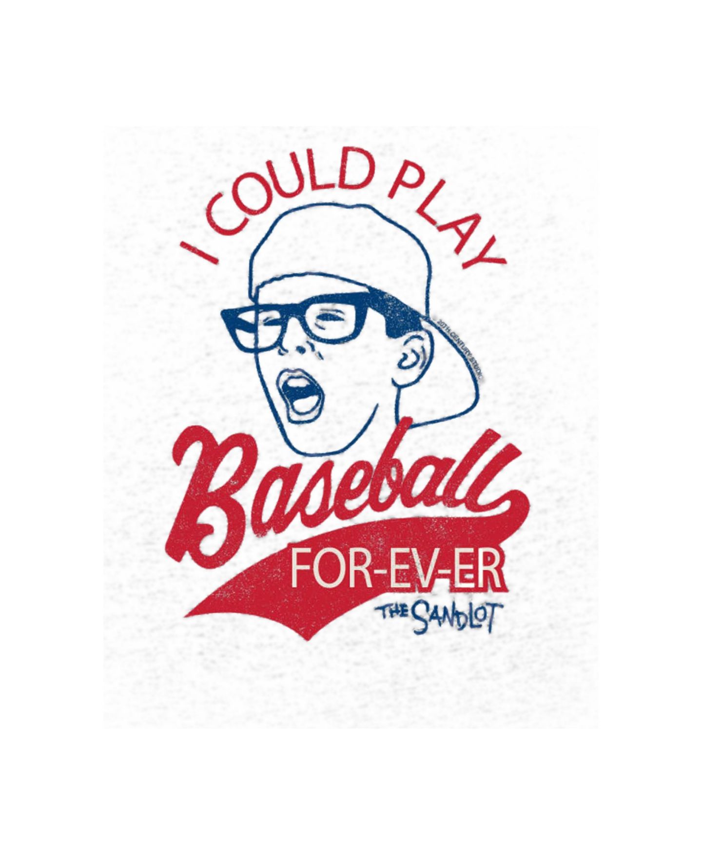 Женская футболка The Sandlot Juniors' Baseball Forever Cropped Graphic, цвет: Меланжевый серый — фото 3