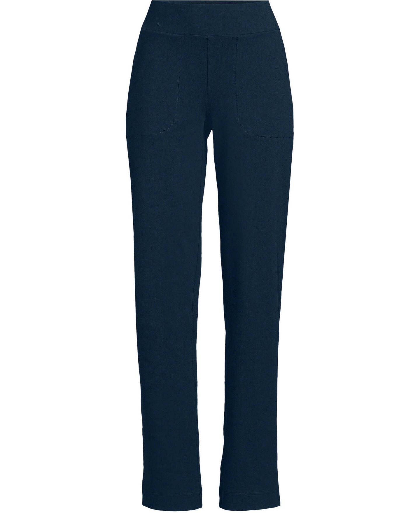 Женские брюки Lands' End Starfish Straight Pull-On, цвет: Тёмно-синий — фото 4