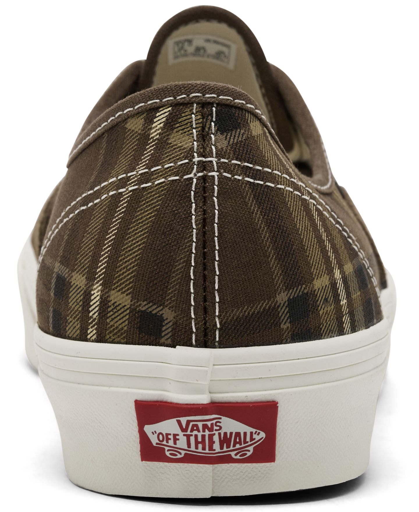 Мужские кроссовки Vans Authentic Plaid Suede Waffle-Rubber, цвет: Винтажный какао — фото 3