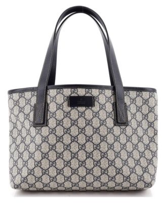 Small Plus Tote GG Coated Canvas with Leather