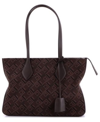 Medium Fold Side Star Tote Gancini Jacquard