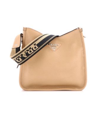 Medium Logo Strap Crossbody Bag Vitello Daino