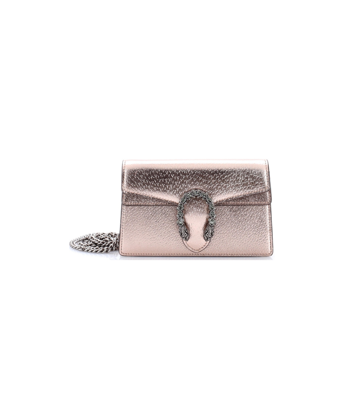 Pre-Owned Gucci Super Mini Dionysus Bag Leather - Gold