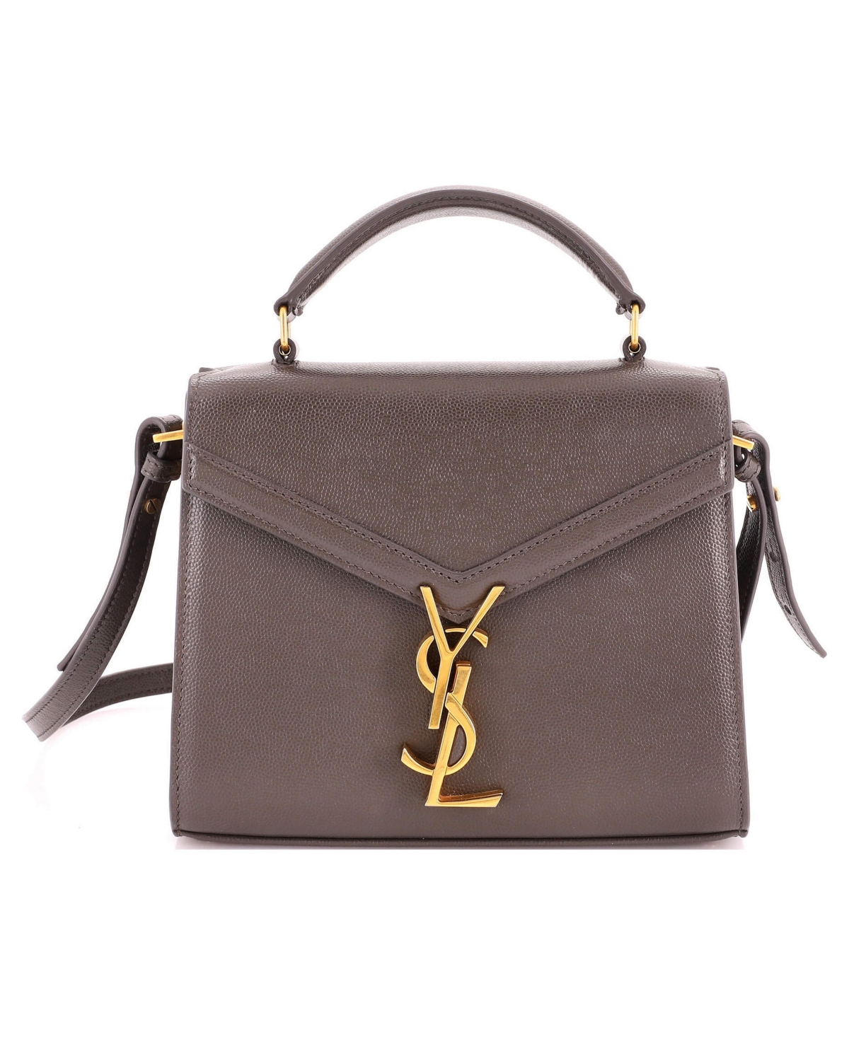 Pre-Owned Saint Laurent Mini Cassandra Top Handle Bag Leather - Grey