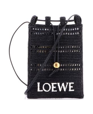 Small Paula's Ibiza Drawstring Crossbody Bag Woven Raffia