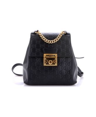 Mini Padlock Backpack Guccissima Leather