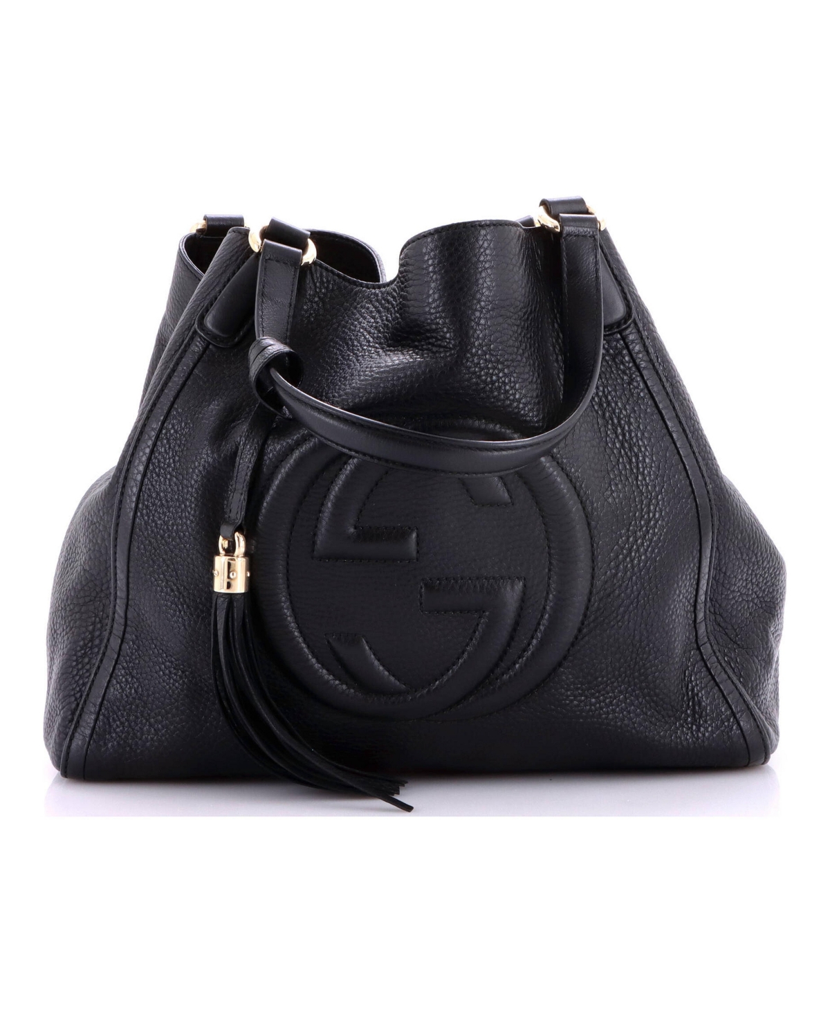 Pre-Owned Gucci Medium Soho Shoulder Bag Leather - Black