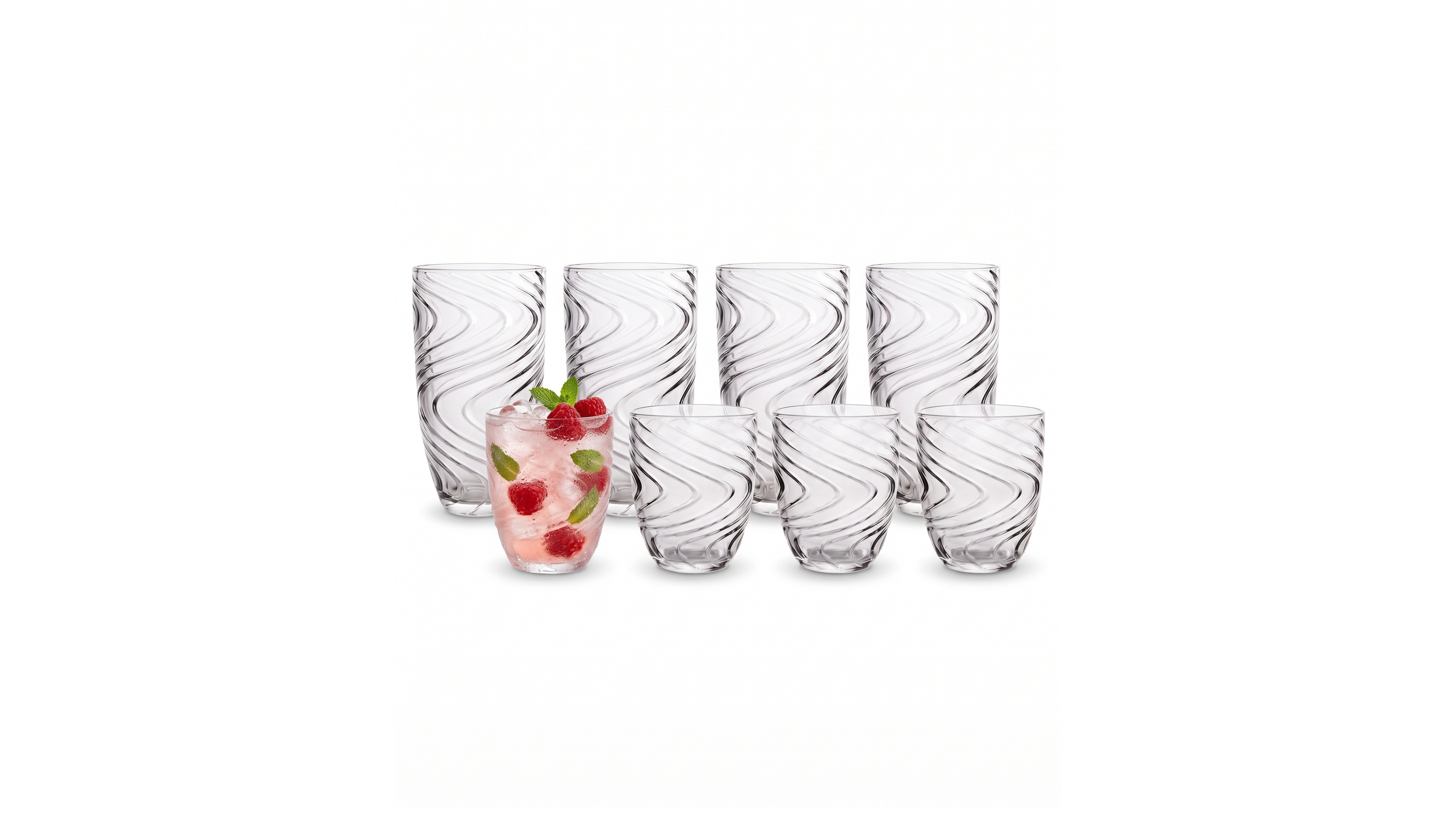 Jay Imports Astrid Drinkware Set, 8-Piece