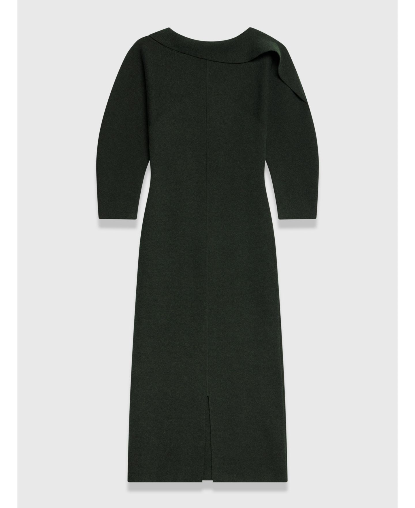 Женское платье The Fold Riesi Boat Neck 3/4-Sleeve Midi, цвет: Зелёный — фото 7