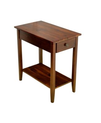 22" Rectangle Wood Narrow End Table with Drawer