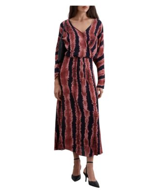 Women's Tie-Dye Print Midi Dress