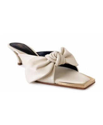 Brida Kitten-Heel Square-Toe Mules