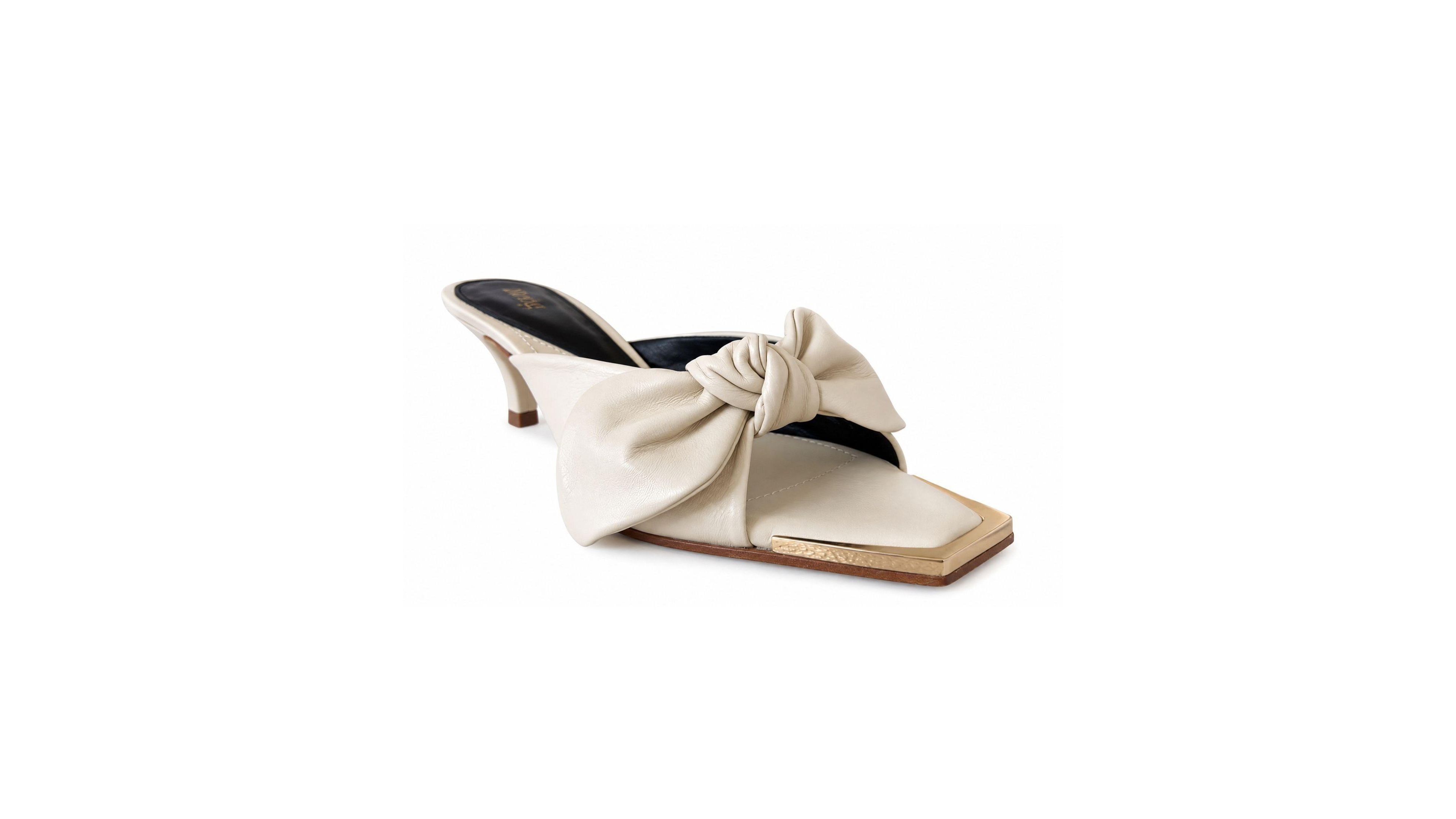 Brog Brida Kitten-Heel Square-Toe Mules