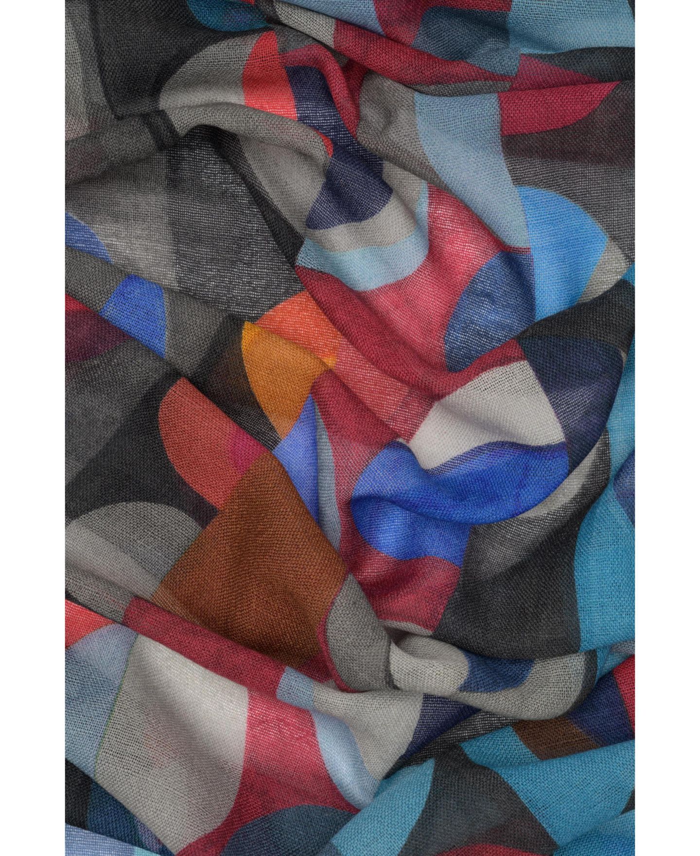 Женский шарф Elizabetta Luna Wool Geometric-Print Blanket, цвет: Синий — фото 4
