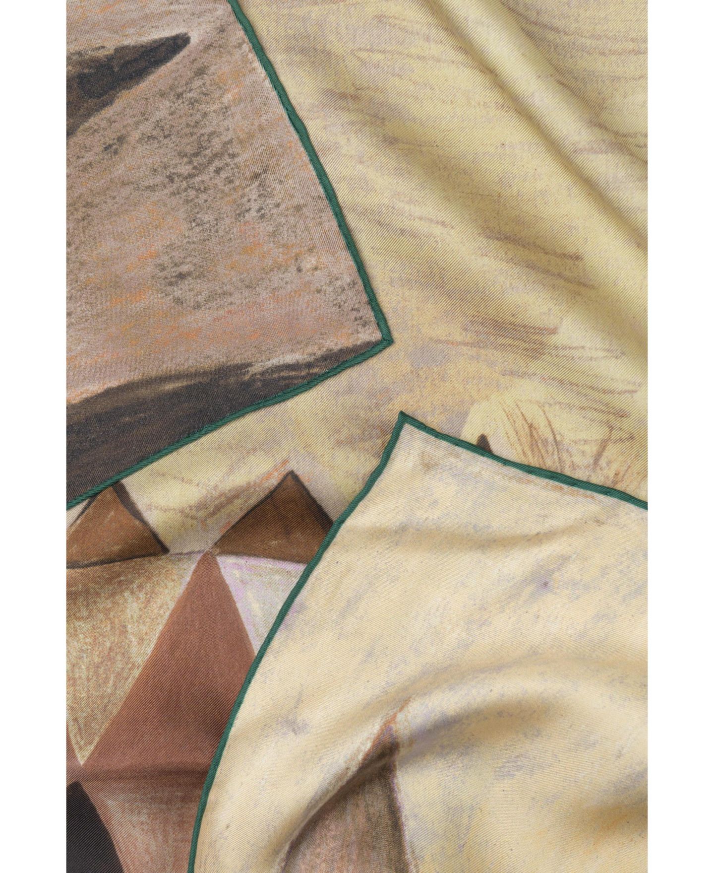 Женский шарф Elizabetta Dani Geometric Silk, цвет: Земляной — фото 2