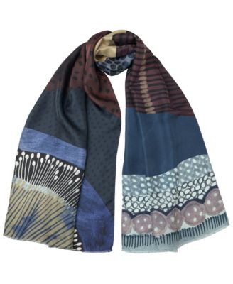 Elisa Abstract-Floral Silk-Twill Scarf