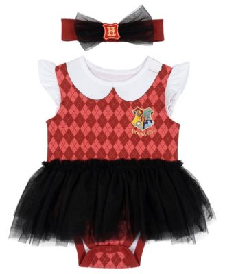 Baby Girls' Peter Pan Collar Short-Sleeve Tutu Dress and Headband, 2-Piece Set