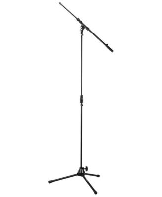 Tripod Microphone Stand with Telescoping Boom, Adjustable Height