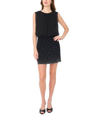 Women's Beaded Sleeveless Combo Dress