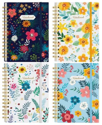 Hardcover Spiral Notebooks College Ruled Thick Paper Lies Flat For School Office Business