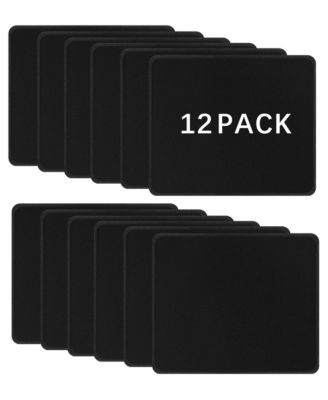 Non-Slip Washable Mouse Pads Compatible with All Mouse Types, 12-Pack