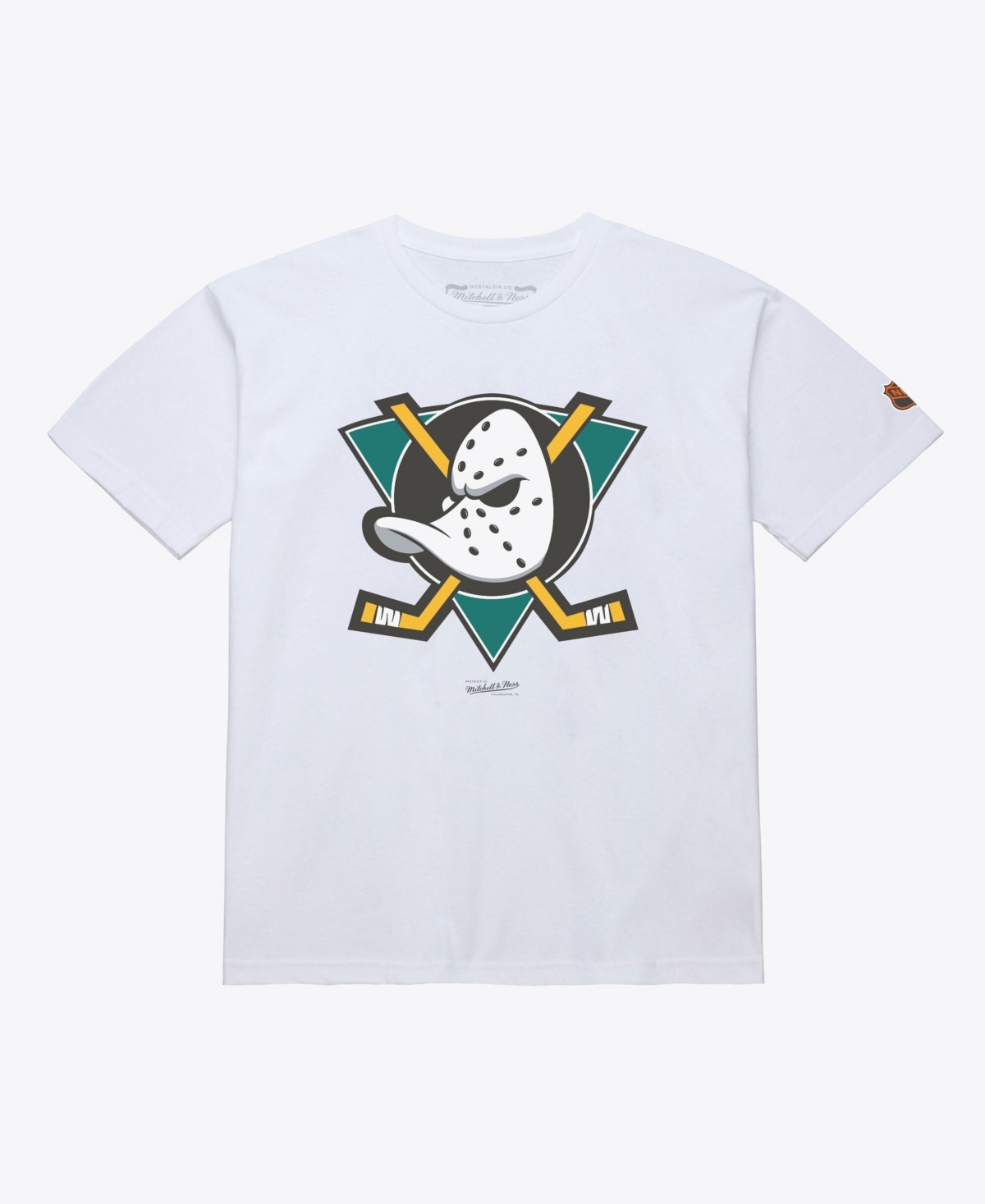 Mitchell & Ness Men's White Anaheim Ducks Core Vintage Logo T-Shirt - White