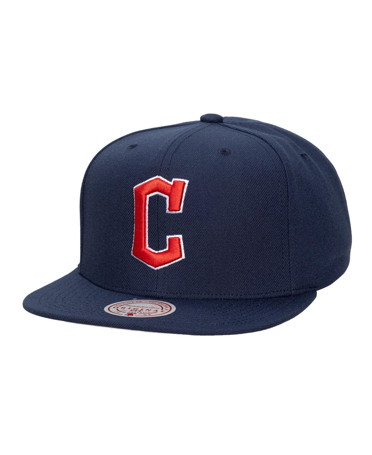 Mitchell & Ness Men's and Women's Navy Cleveland Guardians Side Logo Snapback Hat - Navy