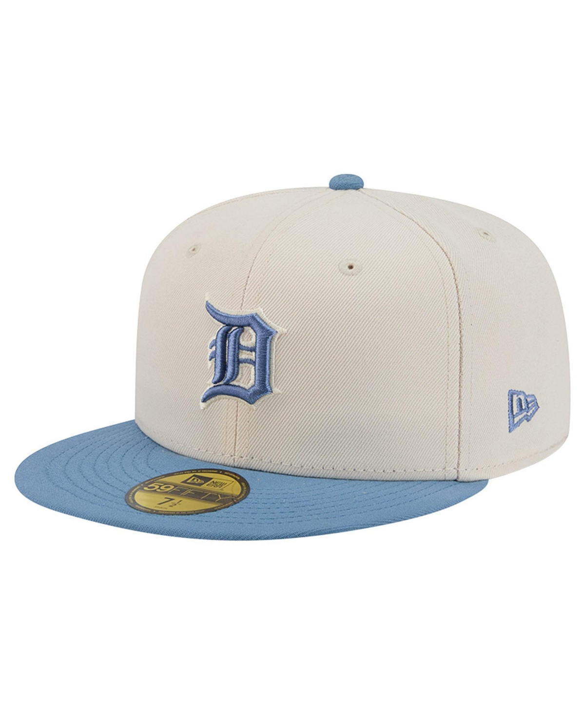 New Era Men's Cream/Light Blue Detroit Tigers Color Pack 59FIFTY Fitted Hat - Cream, Light Blue