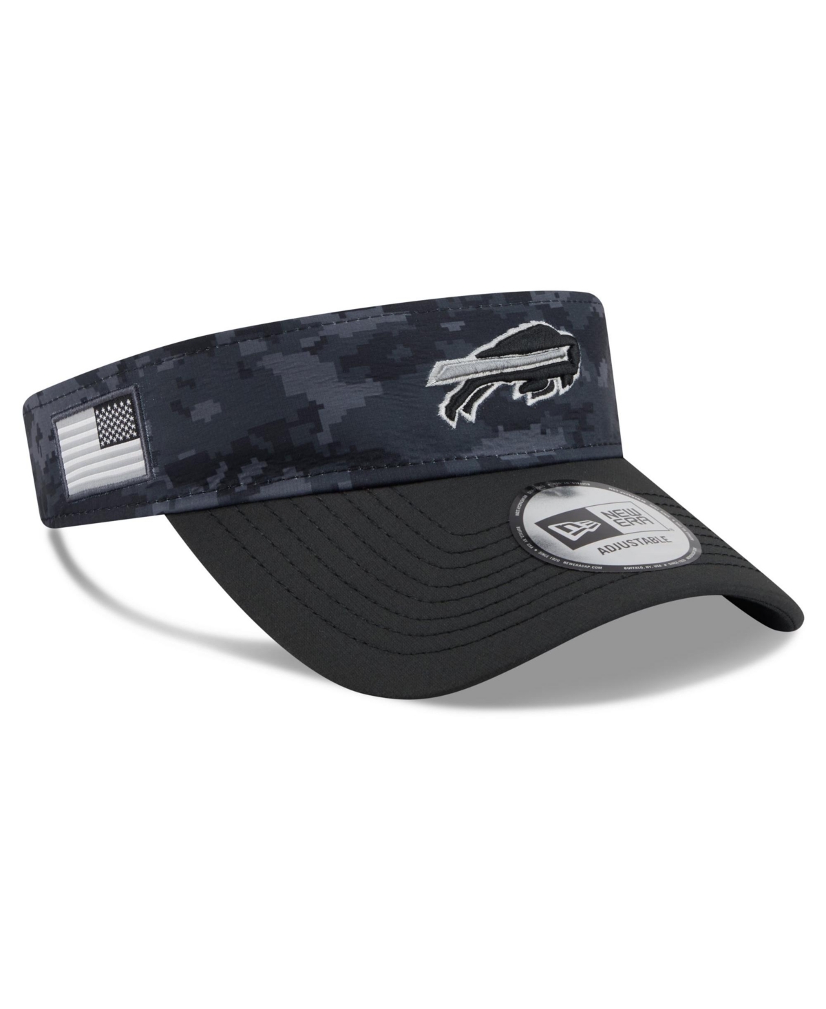 New Era Men's Black Buffalo Bills 2026 Salute To Service Adjustable Visor Hat - Black