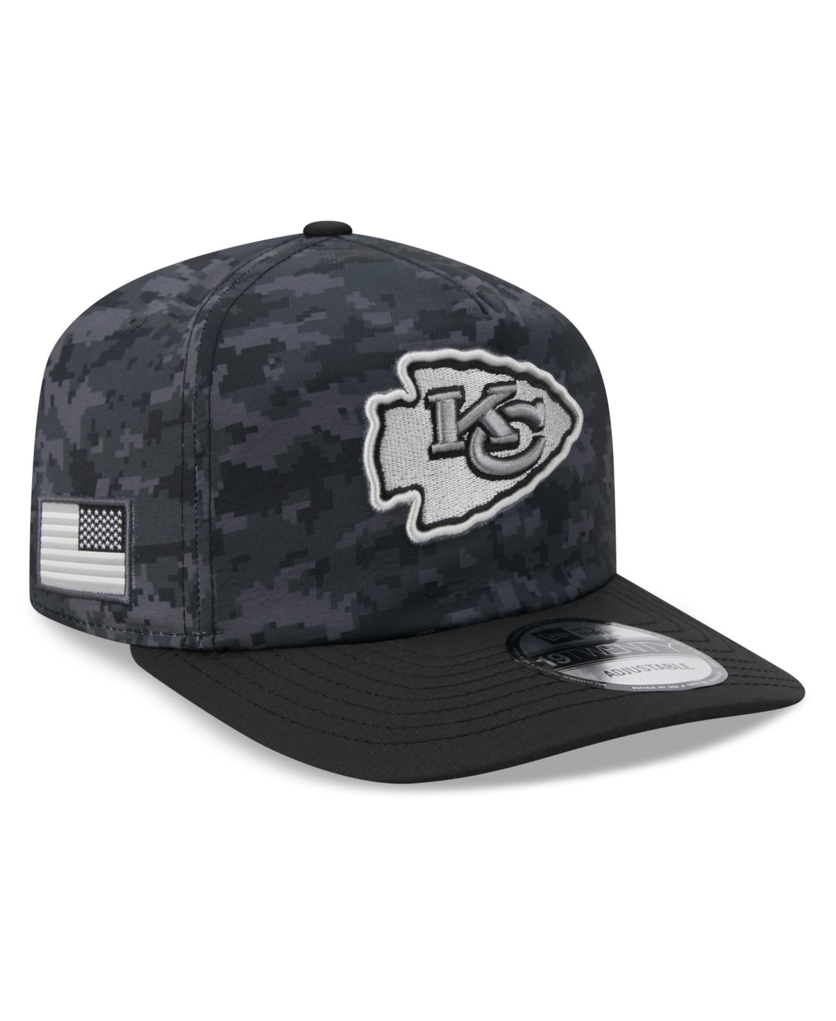 New Era Men's Black Kansas City Chiefs 2026 Salute To Service 19TWENTY Adjustable Hat - Black