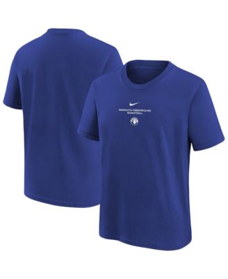Big Boys' and Girls' Blue Minnesota Timberwolves 2026 Standard Issue Practice T-Shirt