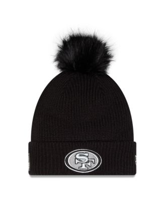 Women's Black San Francisco 49ers 2026 Salute To Service Cuffed Knit with pom Hat